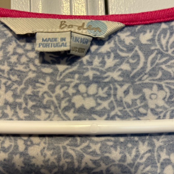 Boden Blue and White Floral Stretch Jumpsuit - Picture 2 of 2